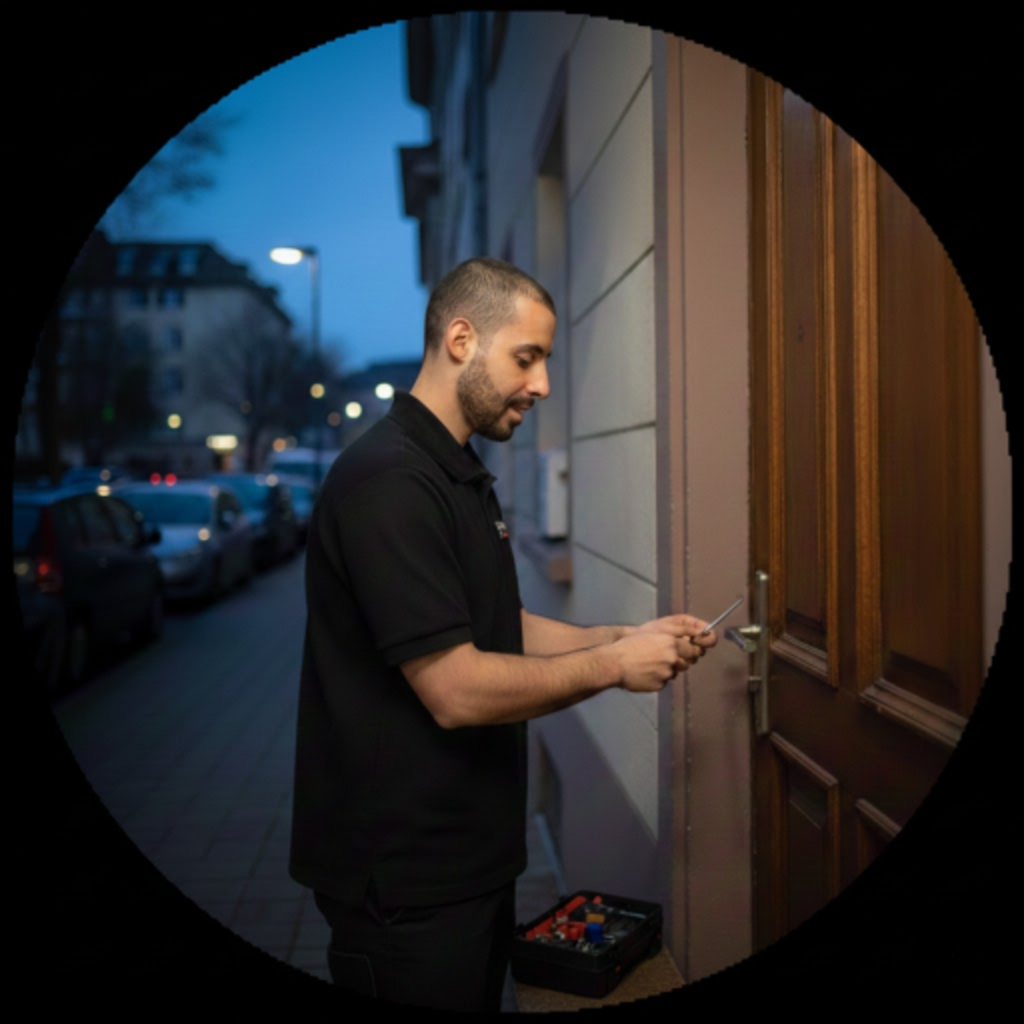 Türöffnung Nachts Hochheim